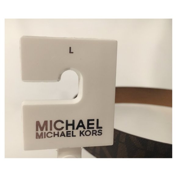 Michael Kors Brown Reversible Belt Signature Logo